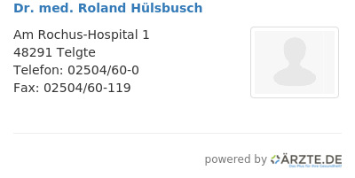 Dr med roland huelsbusch