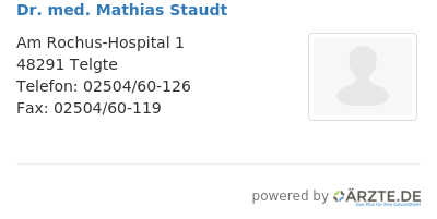 Dr med mathias staudt