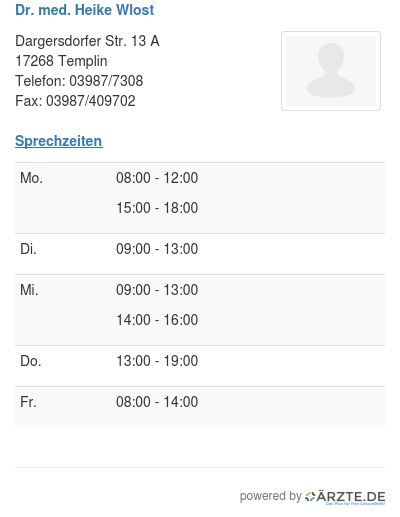 Dr med heike wlost