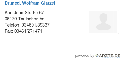 Dr med wolfram glatzel