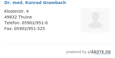 Dr med konrad grambach