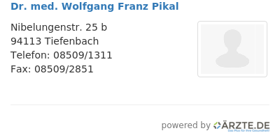 Dr med wolfgang franz pikal