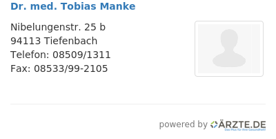 Dr med tobias manke