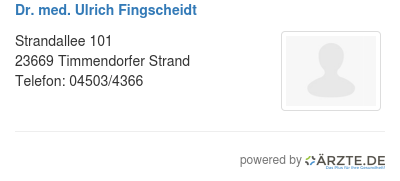 Dr med ulrich fingscheidt