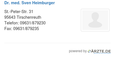 Dr med sven heimburger