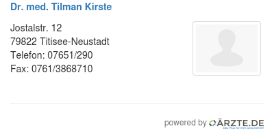 Dr med tilman kirste