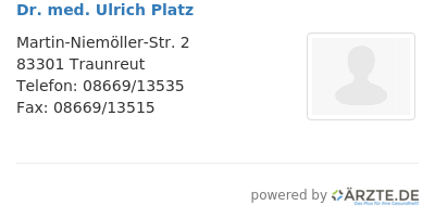Dr med ulrich platz