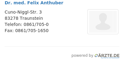Dr med felix anthuber