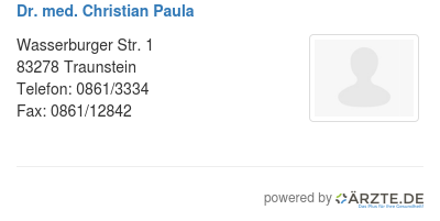 Dr med christian paula