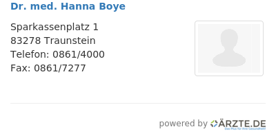 Dr med hanna boye