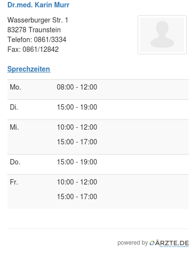 Dr med karin murr