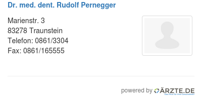 Dr med dent rudolf pernegger