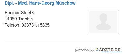 Dipl med hans georg muenchow
