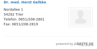 Dr med horst gelbke
