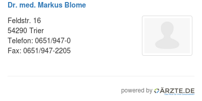 Dr med markus blome 581654