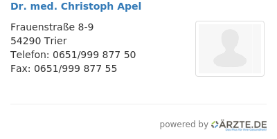 Dr med christoph apel