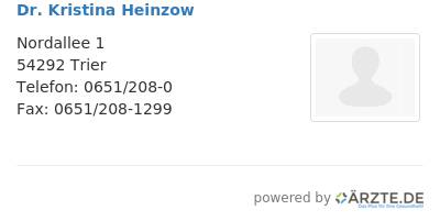 Dr kristina heinzow