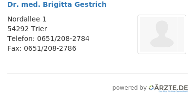 Dr med brigitta gestrich