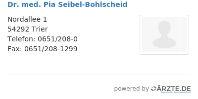 Dr med pia seibel bohlscheid