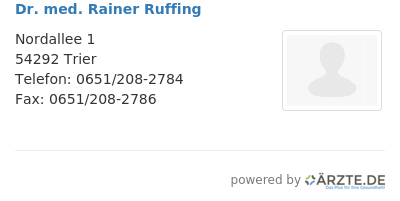 Dr med rainer ruffing