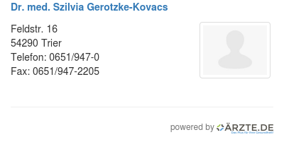 Dr med szilvia gerotzke kovacs 582162