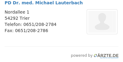 Pd dr med michael lauterbach