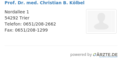Prof dr med christian b koelbel