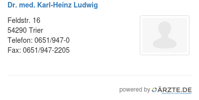 Dr med karl heinz ludwig