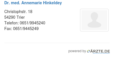 Dr med annemarie hinkeldey