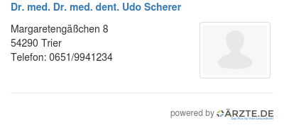Dr med dr med dent udo scherer