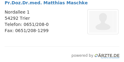 Pr doz dr med matthias maschke