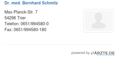 Dr med bernhard schmitz 253608