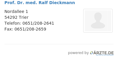 Prof dr med ralf dieckmann