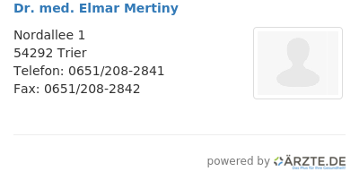 Dr med elmar mertiny