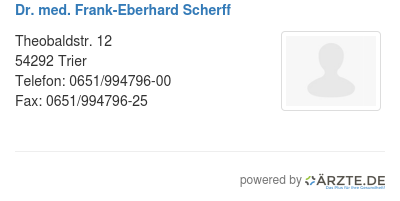 Dr med frank eberhard scherff