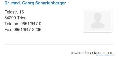 Dr med georg scharfenberger