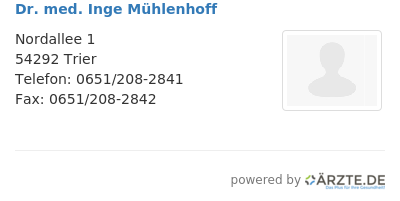 Dr med inge muehlenhoff 548220