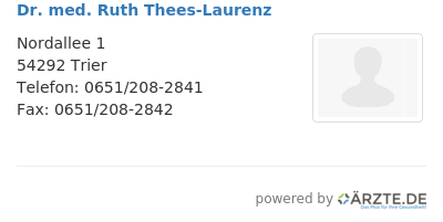 Dr med ruth thees laurenz