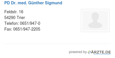 Pd dr med guenther sigmund