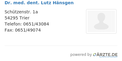 Dr med dent lutz haensgen