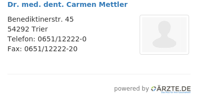 Dr med dent carmen mettler