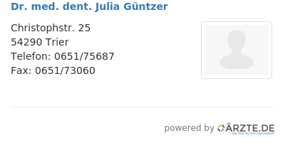 Dr med dent julia guentzer