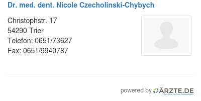 Dr med dent nicole czecholinski chybych
