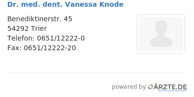 Dr med dent vanessa knode