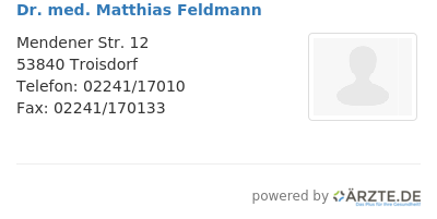 Dr med matthias feldmann