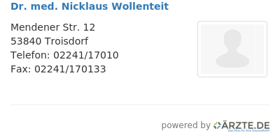 Dr med nicklaus wollenteit