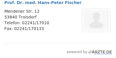 Prof dr med hans peter fischer