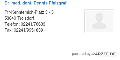 Dr med dent dennis pfalzgraf