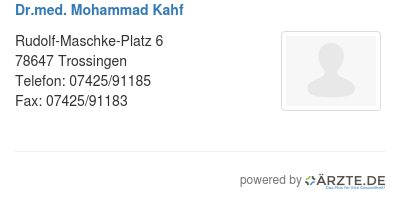 Dr med mohammad kahf