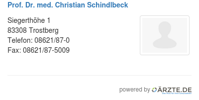 Prof dr med christian schindlbeck 311821